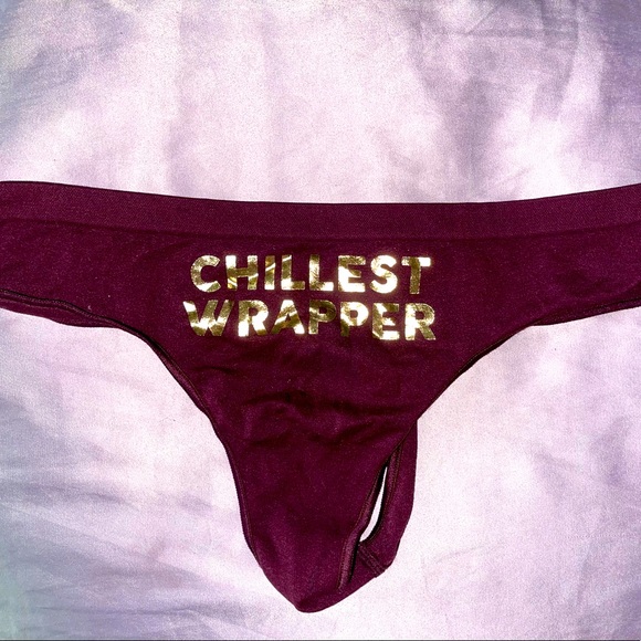 “Chillest Wrapper” Holiday Thong | PINK - Picture 1 of 3